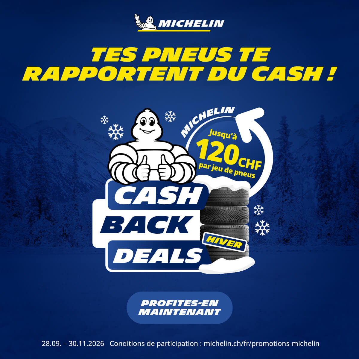 Profitez de l'offre Cashback Michelin