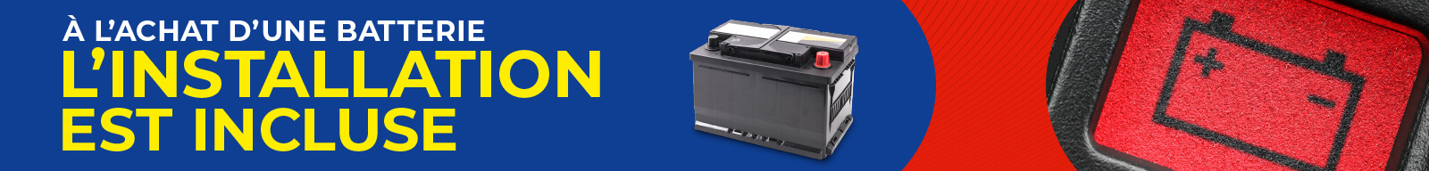installation de batterie offerte