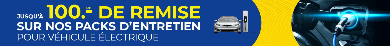 Jusqu'à CHF 100.- de remise sur les pack EV