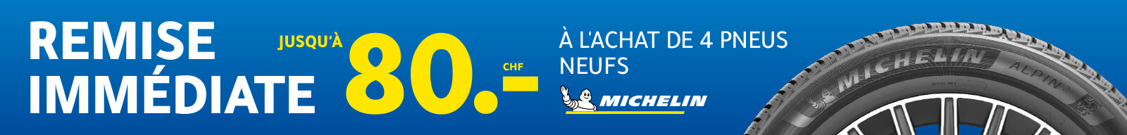 Promotion pneus Michelin